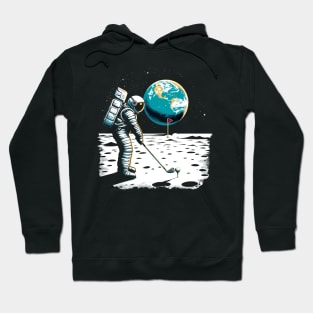 Golf Novelty Funny Astronaut Golfing Funny Golf Hoodie